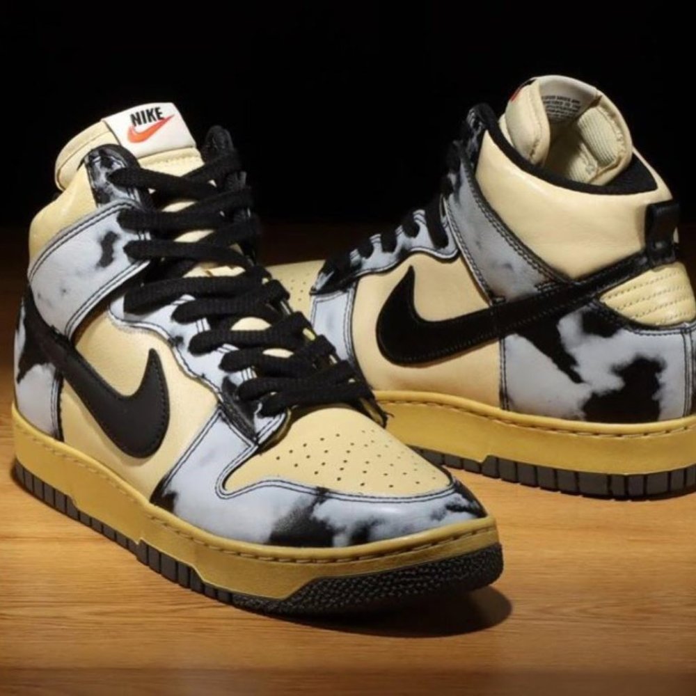 Nike Dunk High 1985 Black Acid Wash Unisex - NEW